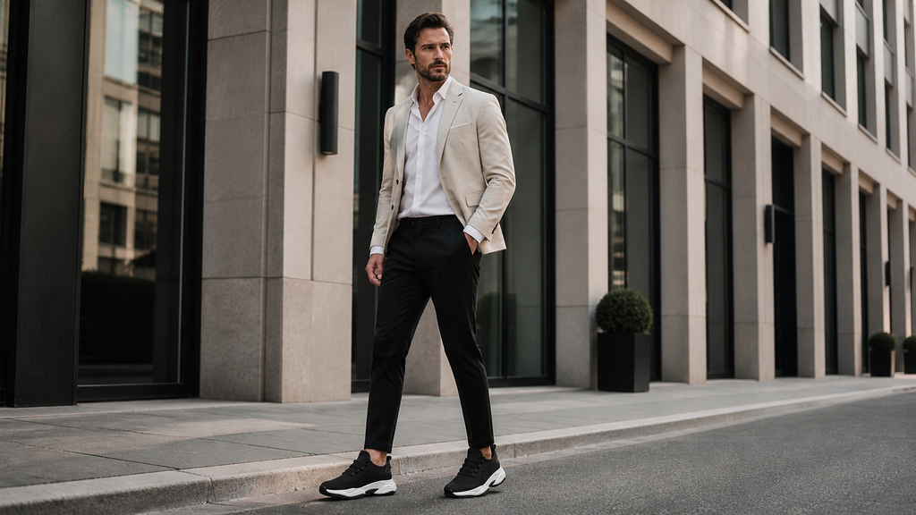 Mann trägt Freyen Elevator Shoes im Alltag – Erfahrungsbericht +8 cm unsichtbare Erhöhung