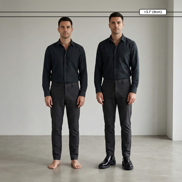 Chaussures rehaussantes +6-8cm | Noir