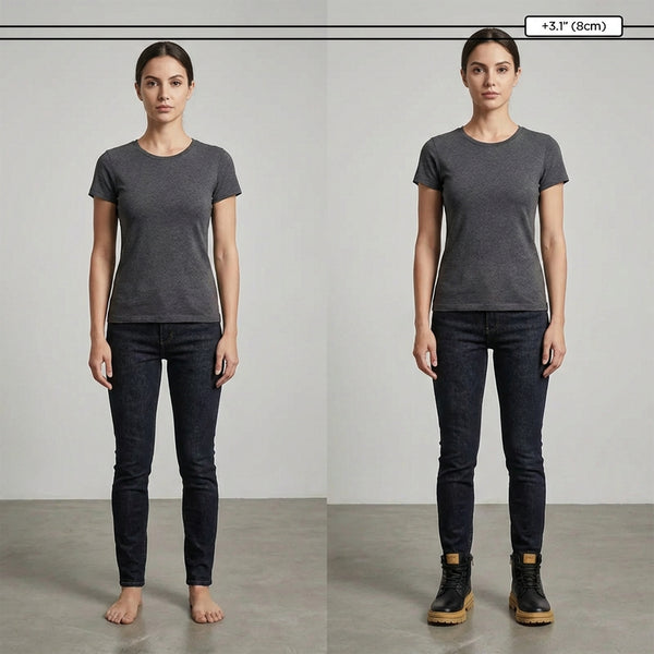 Chaussures rehaussantes +6-8cm | Stone