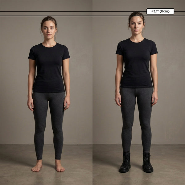 Chaussures rehaussantes +6-8cm | Velor