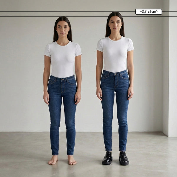 Chaussures rehaussantes +6-8cm | Noir